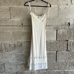 Reformation Ronan Dress Womens 4 Ivory Wedding Reception Travel Midi